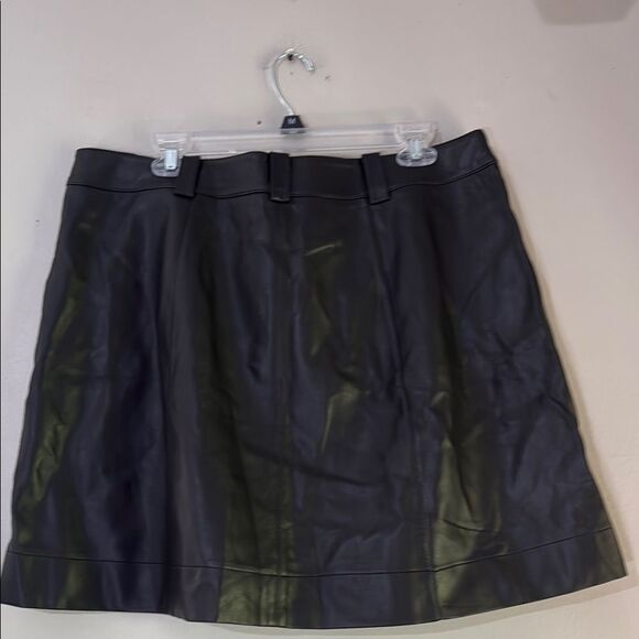 Eloquii Faux Leather Mini Skirt Wrap Style - Picture 6 of 7